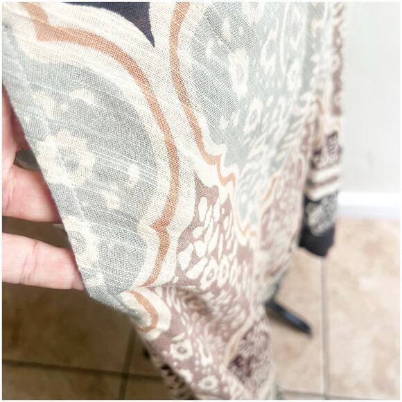 Soft Surroundings Midi Knit Smocked Dress Petite XL Asymmetrical Hem Multicolor - Picture 15 of 16